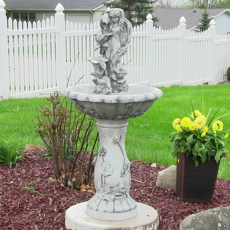 outdoor water fountains solar sunnydaze fairy flower solar power outdoor water fountain 425 inch tall outdoor water fountains solar sunnydaze fairy flower solar power outdoor water fountain 425 inch tall